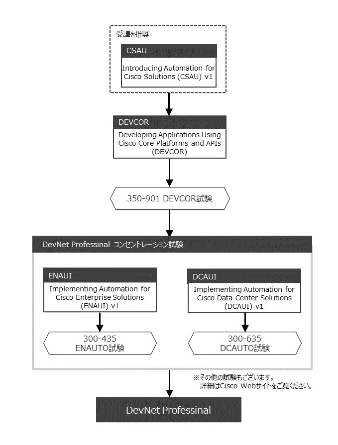 DevNet Professional 認定取得 コースフロー